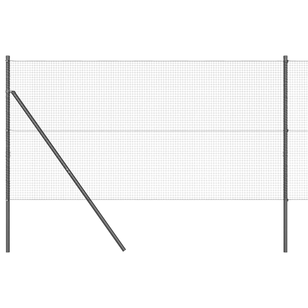 vidaXL Zaunpfosten Grau 10 x 1,2 m (19 x 19 mm Maschen) Stahl und PVC