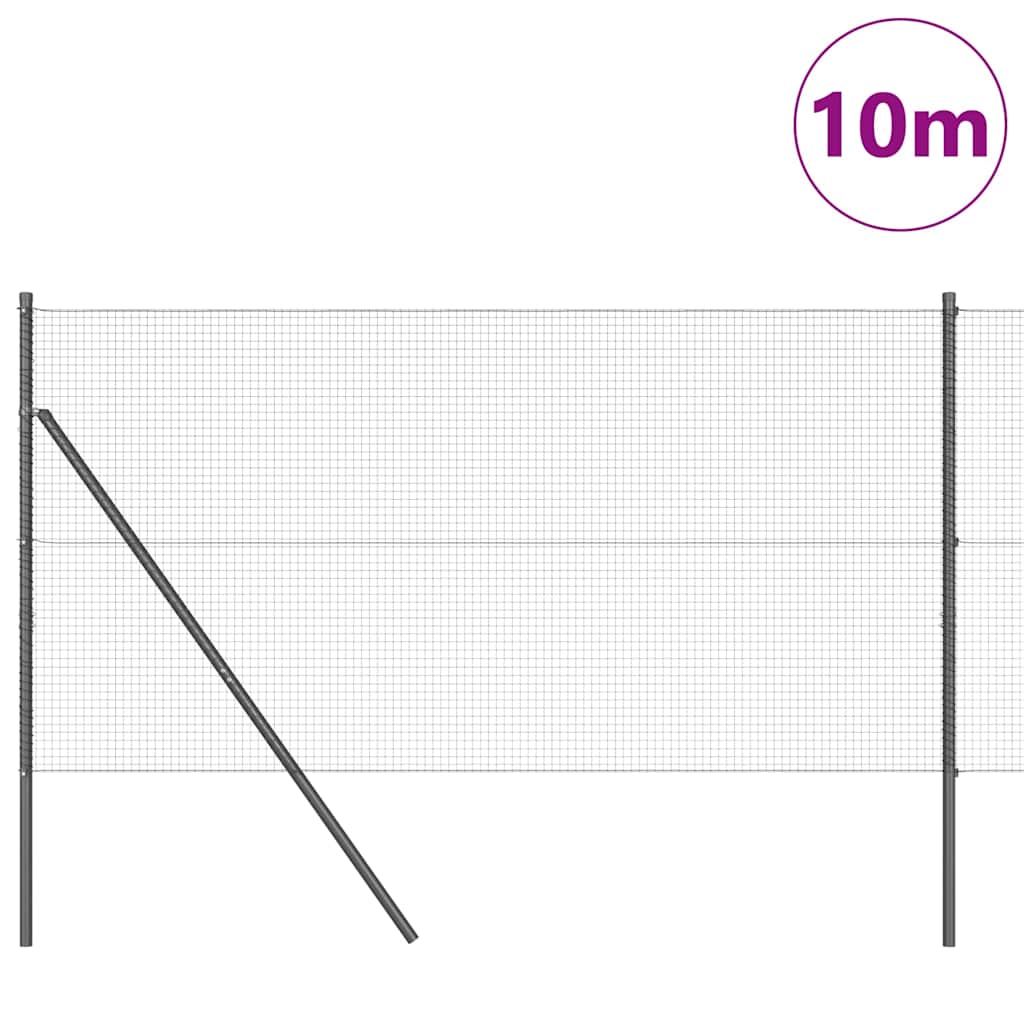 vidaXL Zaunpfosten Grau 10 x 1,4 m (19 x 19 mm Drahtgewebe)