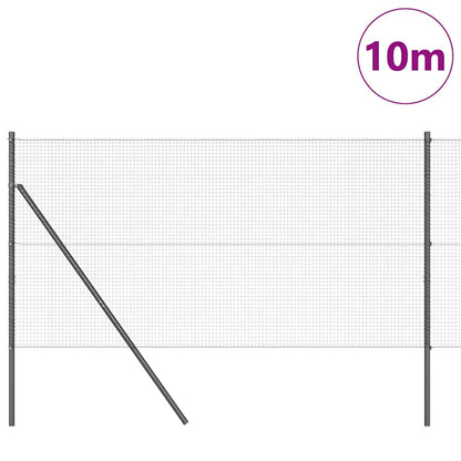 vidaXL Zaunpfosten Grau 10 x 1,4 m (19 x 19 mm Drahtgewebe)