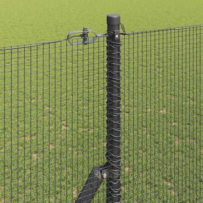 vidaXL Poteau de clôture gris 10 x 1,6 m (mailles 12 x 12 mm)