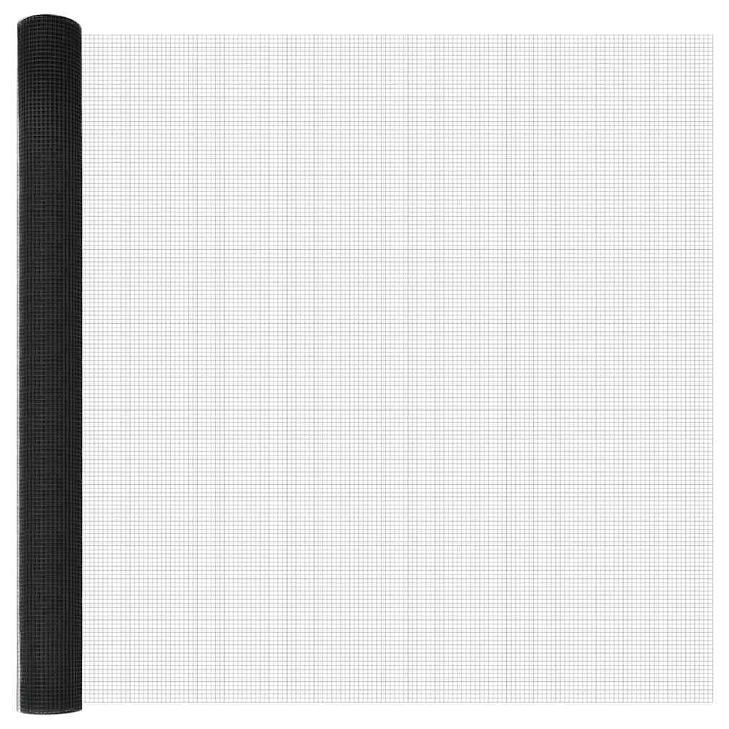 vidaXL Poteau de clôture gris 10 x 1,6 m (mailles 12 x 12 mm)