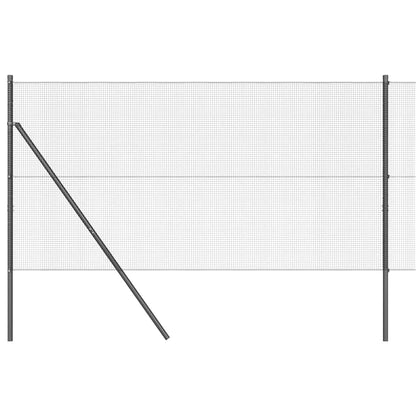 vidaXL Zaunpfosten Grau 25 x 1,4 m (12 x 12 mm Netz) Stahl und PVC