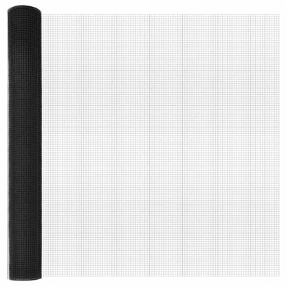vidaXL Zaunpfosten Grau 50 x 1,2 m (16 x 16 mm Netz) Stahl und PVC