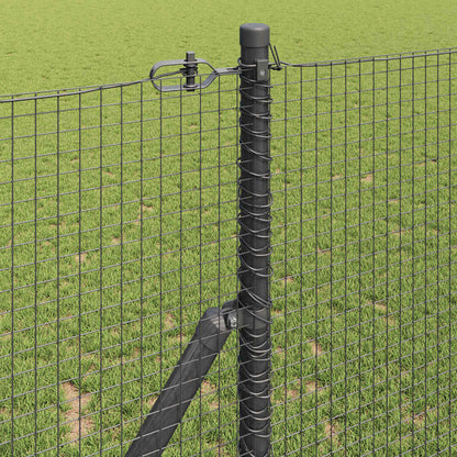vidaXL Zaunpfosten Grau 50 x 1,2 m (19 x 19 mm Netz) Stahl und PVC