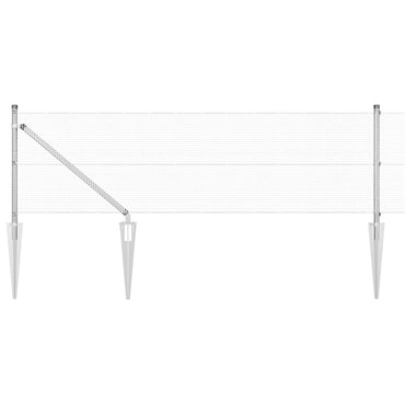 vidaXL Zaunpfosten Silber 10 x 0,4 m (12 x 12 mm Maschen) Stahl
