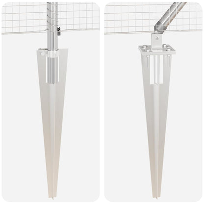 Zaunpfosten Silber 10 x 0,4 m (19 x 19 mm Netz) Stahl