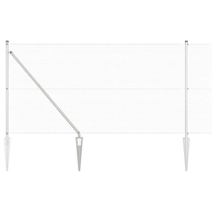 vidaXL Zaunpfosten Silber 10 x 1 m (16 x 16 mm Maschen) Stahl