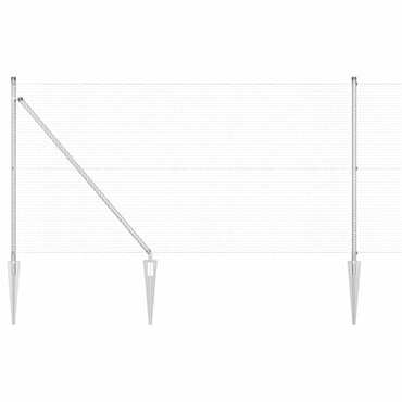 vidaXL Zaunpfosten Silber 10 x 1 m (19 x 19 mm Maschen) Stahl