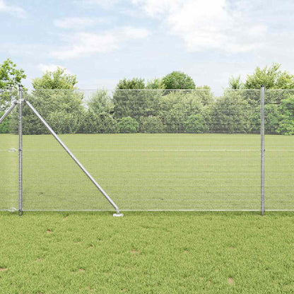 vidaXL Zaunpfosten Silber 10 x 1,4 m (12 x 12 mm Maschen) Stahl