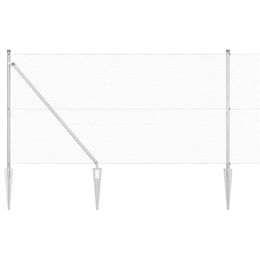 vidaXL Zaunpfosten Silber 10 x 1,4 m (12 x 12 mm Maschen) Stahl