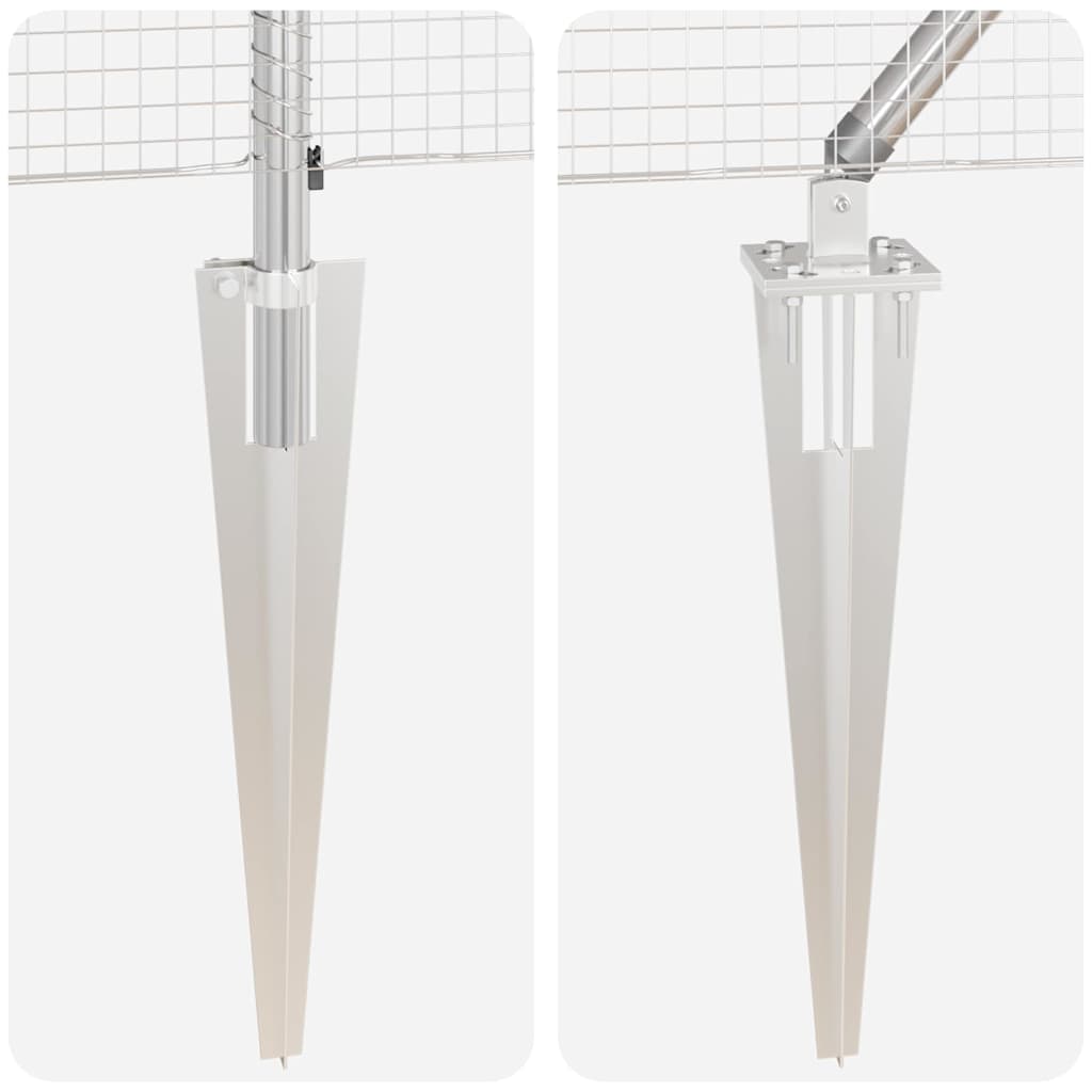 Zaunpfosten Silber 25 x 1 m (19 x 19 mm Draht) Stahl