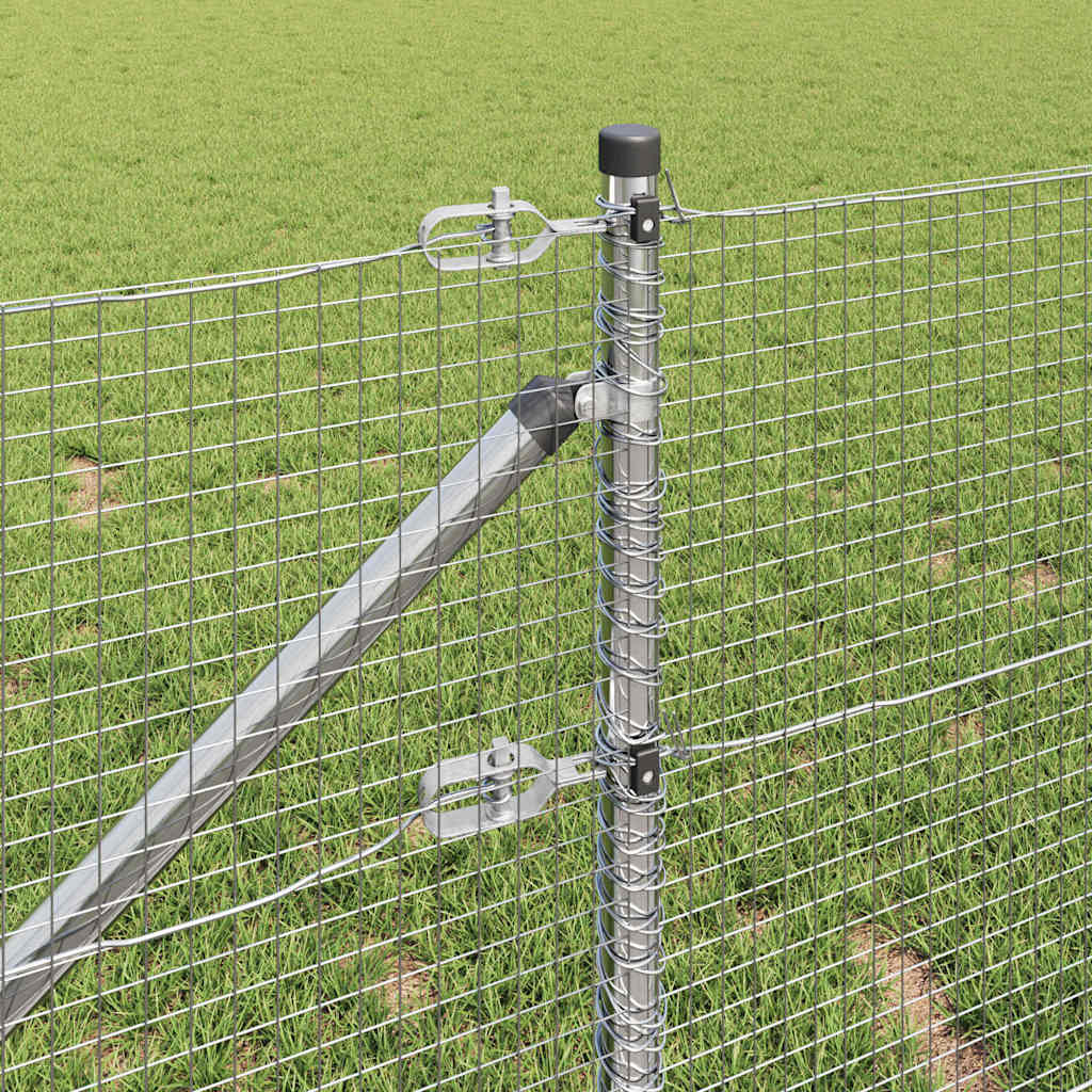 Zaunpfosten Silber 25 x 1 m (19 x 19 mm Draht) Stahl