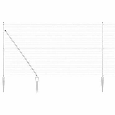 vidaXL Poteau de clôture argenté 25 x 1,5 m (maille 19 x 19 mm) acier