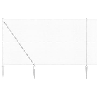 Zaunpfosten Silber 25 x 1,6 m (12 x 12 mm Netz) Stahl