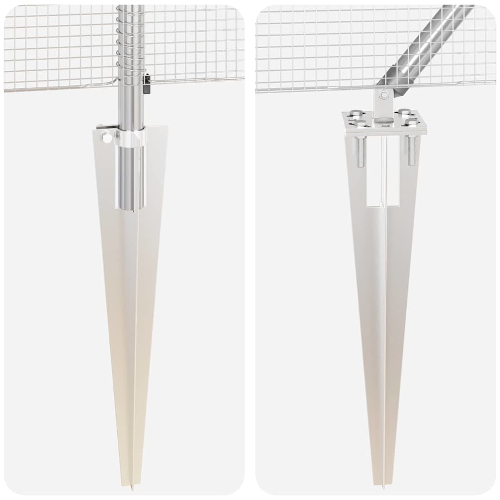 Zaunpfosten Silber 50 x 0,5 m (12 x 12 mm Masche) Stahl