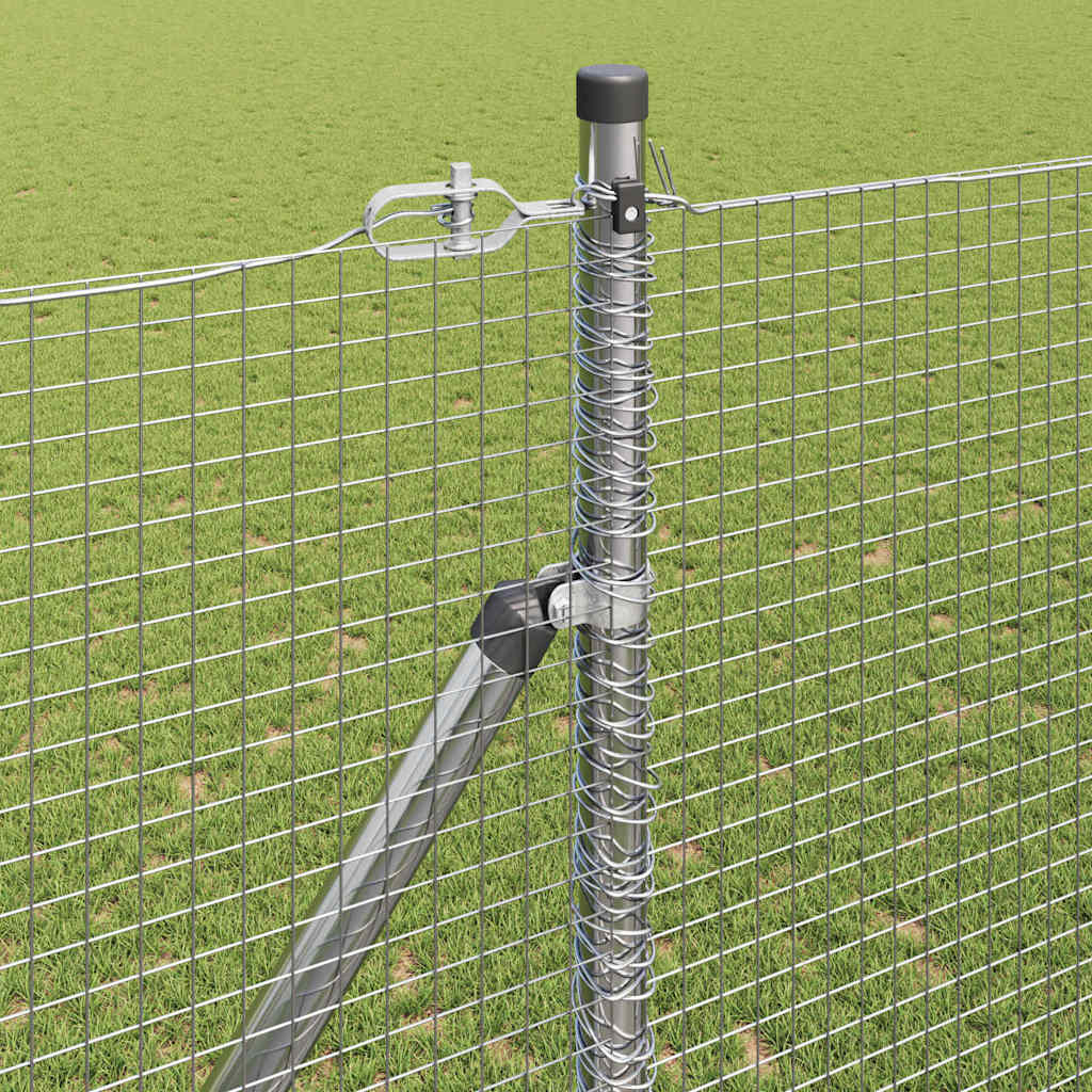 vidaXL Zaunpfosten Silber 50 x 1,5 m (19 x 19 mm Mesh) Stahl