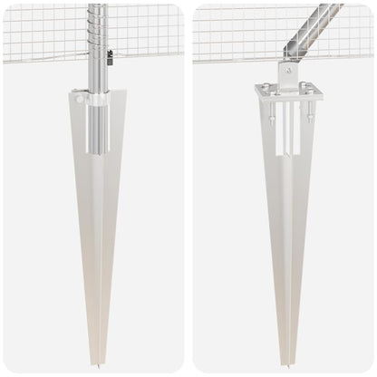 Zaunpfosten Silber 100 x 0,8 m (16 x 16 mm Netz) Stahl