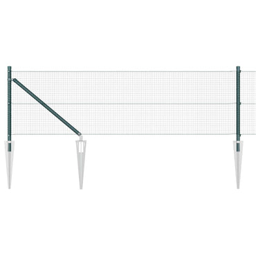 vidaXL Zaunpfosten Grün 10 x 0,4 m (16 x 16 mm Maschen) Stahl und PVC