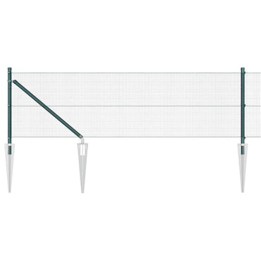 vidaXL Zaunpfosten Grün 10 x 0,5 m (12 x 12 mm Netz) Stahl