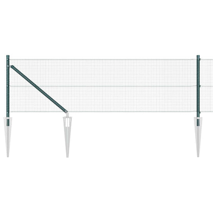 vidaXL Zaunpfosten Grün 10 x 0,5 m (16 x 16 mm Netz) Stahl