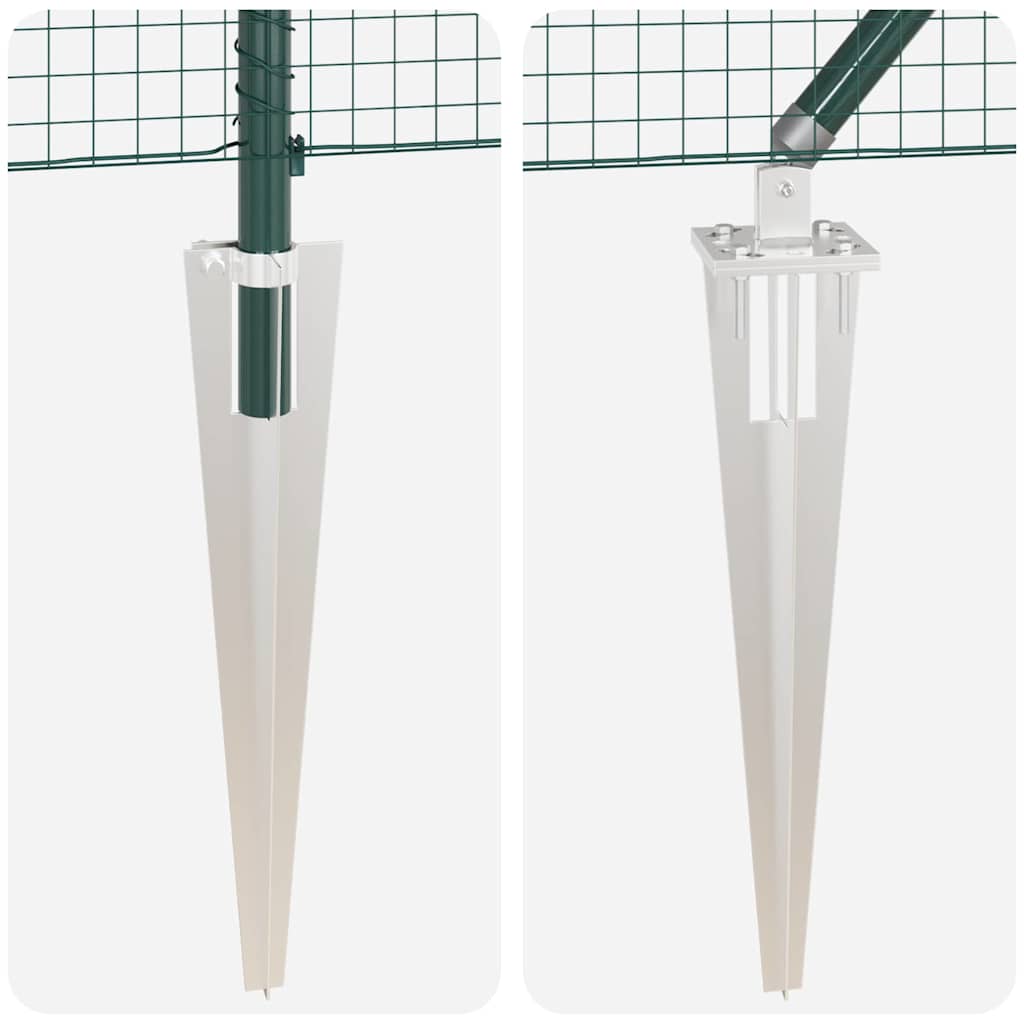 Zaunpfosten Grün 10 x 0,5 m (25 x 25 mm Netz) Stahl