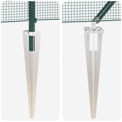 Zaunpfosten Grün 10 x 0,8 m (12 x 12 mm Maschendraht)