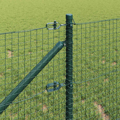 vidaXL Zaunpfosten Grün 10 x 0,8 m (25 x 25 mm Maschen) Stahl und PVC