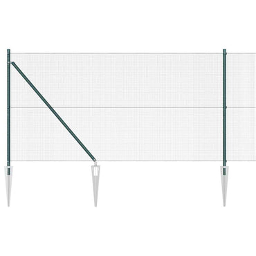 vidaXL Zaunpfosten Grün 10 x 1 m (12 x 12 mm Maschen ) Stahl