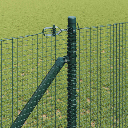 vidaXL Zaunpfosten Grün 10 x 1 m (16 x 16 mm Maschen) Stahl