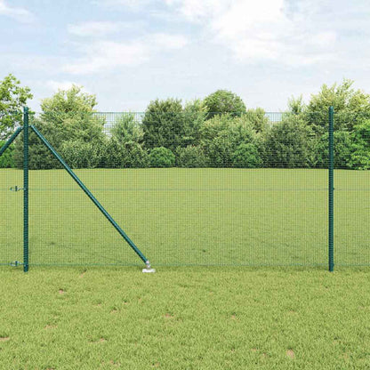 vidaXL Zaunpfosten Grün 10 x 1 m (16 x 16 mm Maschen) Stahl