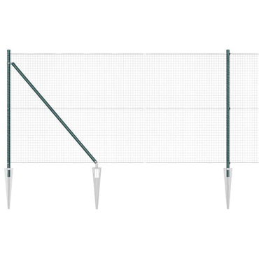 vidaXL Zaunpfosten Grün 10 x 1 m (25 x 25 mm Maschen ) Stahl