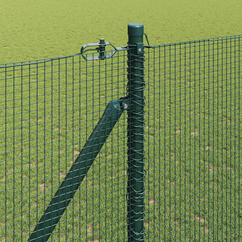 vidaXL Zaunpfosten Grün 10 x 1,5 m (12 x 12 mm Maschenweite) Stahl