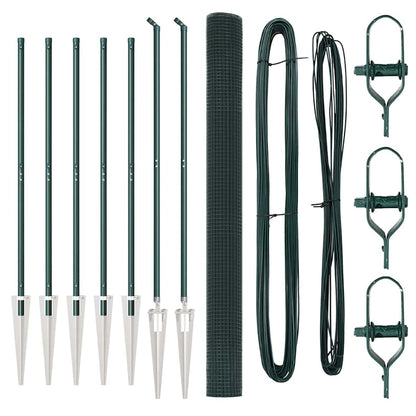 Zaunpfosten Grün 10 x 1,6 m (25 x 25 mm Maschenweite)