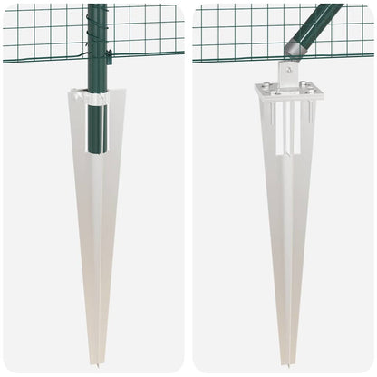 Zaunpfosten Grün 25 x 1,2 m (25 x 25 mm Netz) Stahl und PVC