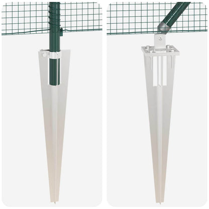 vidaXL Poteau de clôture vert 25 x 1,5 m (maille 16 x 16 mm) Acier et PVC