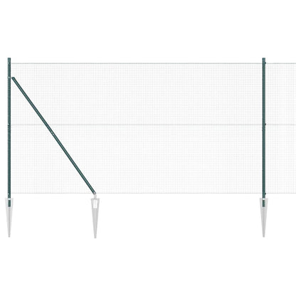 vidaXL Poteau de clôture vert 25 x 1,5 m (maille 19 x 19 mm) Acier