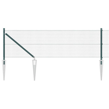 vidaXL Poteau de clôture vert 50 x 0,5 m (maille de 12 x 12 mm) acier et PVC