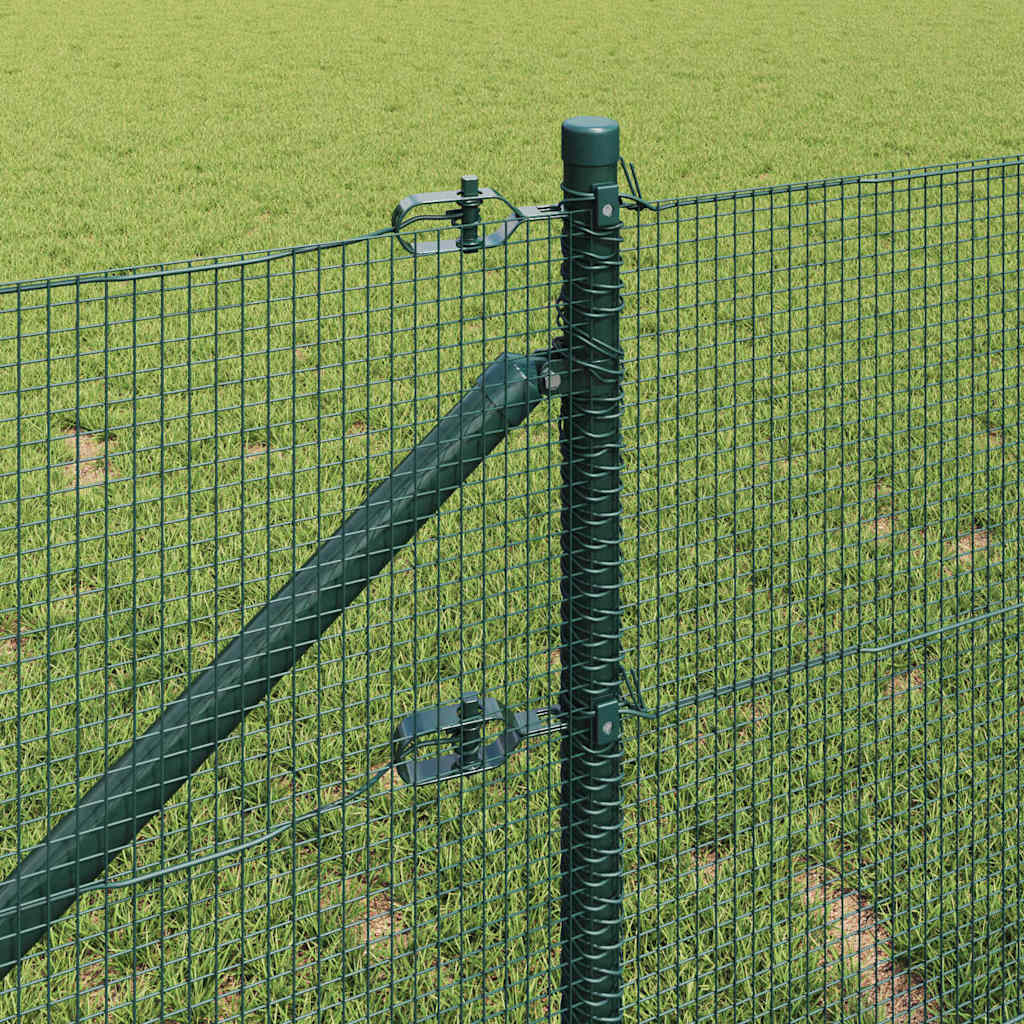 vidaXL Poteau de clôture vert 50 x 0,6 m (maille 12 x 12 mm) Acier et PVC