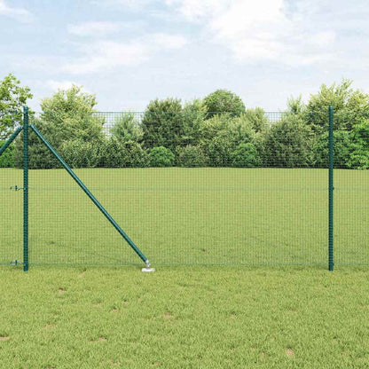 vidaXL Poteau de clôture vert 50 x 1 m (mailles 19 x 19 mm) Acier et PVC