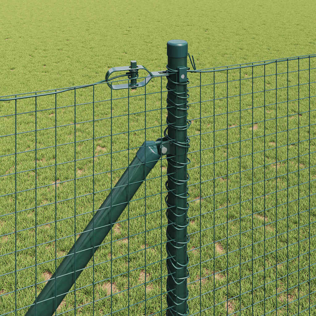 vidaXL Poteau de clôture vert 50 x 1 m (mailles 25 x 25 mm) acier et PVC