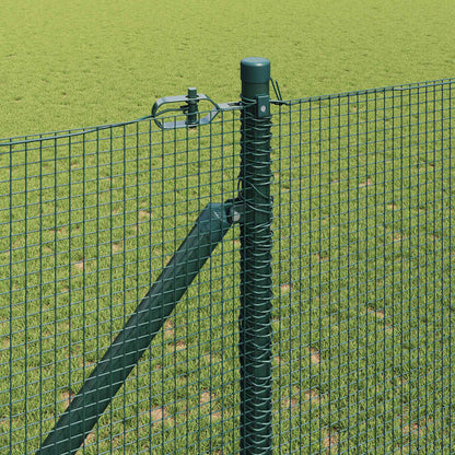 vidaXL Zaunpfosten Grün 50 x 1,2 m (12 x 12 mm Maschen) Stahl und PVC