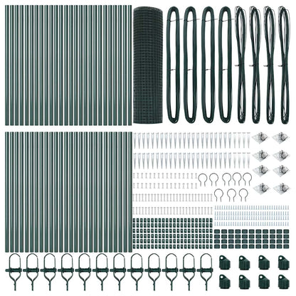 vidaXL Zaunpfosten Grün 100 x 0,5 m (19 x 19 mm Maschenweite)