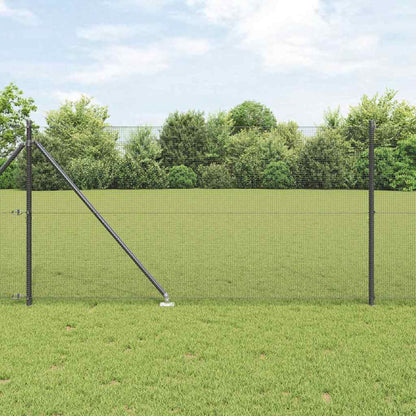 vidaXL Poteau de clôture gris 10 x 1 m (mailles 12 x 12 mm) acier