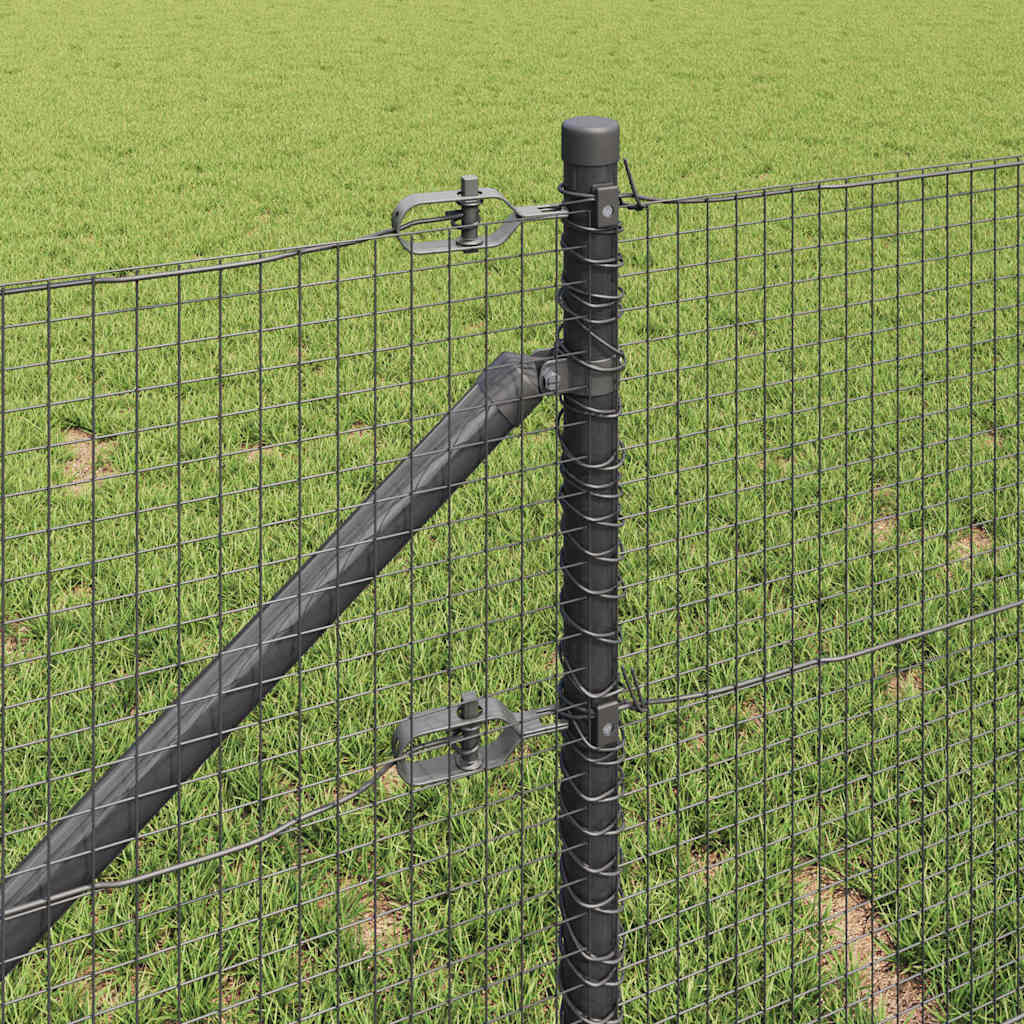 vidaXL Zaunpfosten Grau 25 x 0,5 m (19 x 19 mm Maschenweite) Stahl