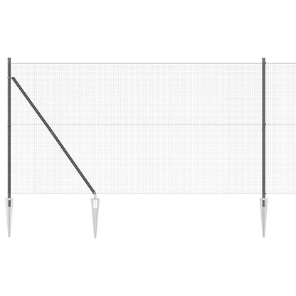 vidaXL Zaunpfosten Grau 25 x 1,5 m (19 x 19 mm Masche) Stahl