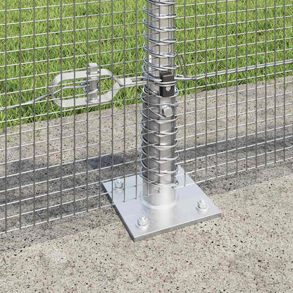 vidaXL Poteau de clôture argenté 10 x 0,6 m (maille 12 x 12 mm) Acier