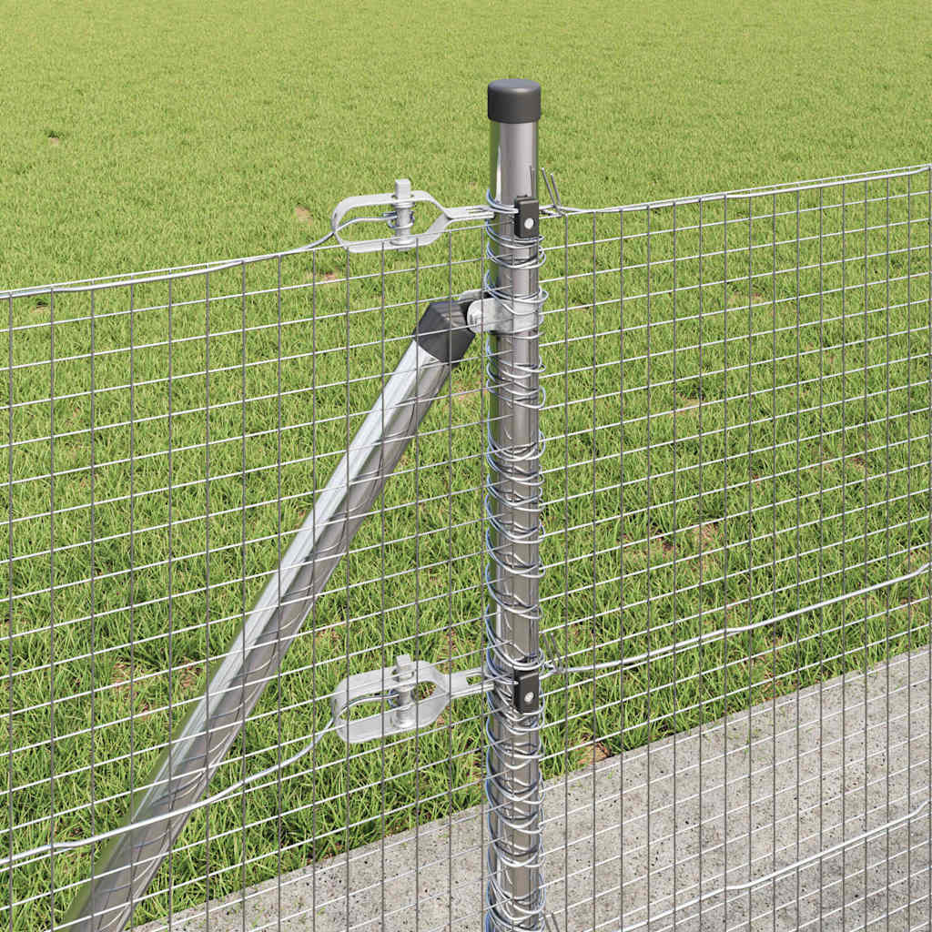vidaXL Poteau de clôture argenté 10 x 0,6 m (maille 19 x 19 mm) Acier