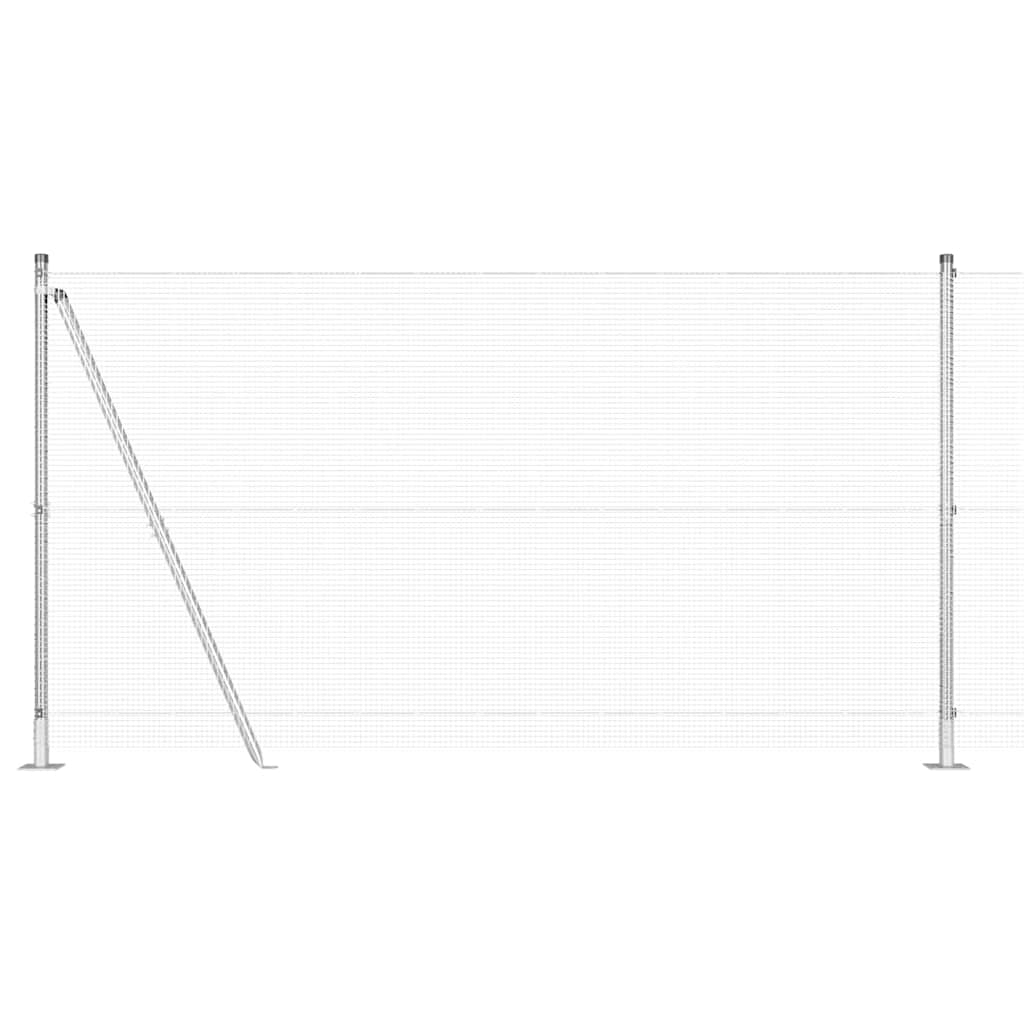 vidaXL Zaunpfosten Silber 10 x 1,2 m (12 x 12 mm Draht) Stahl