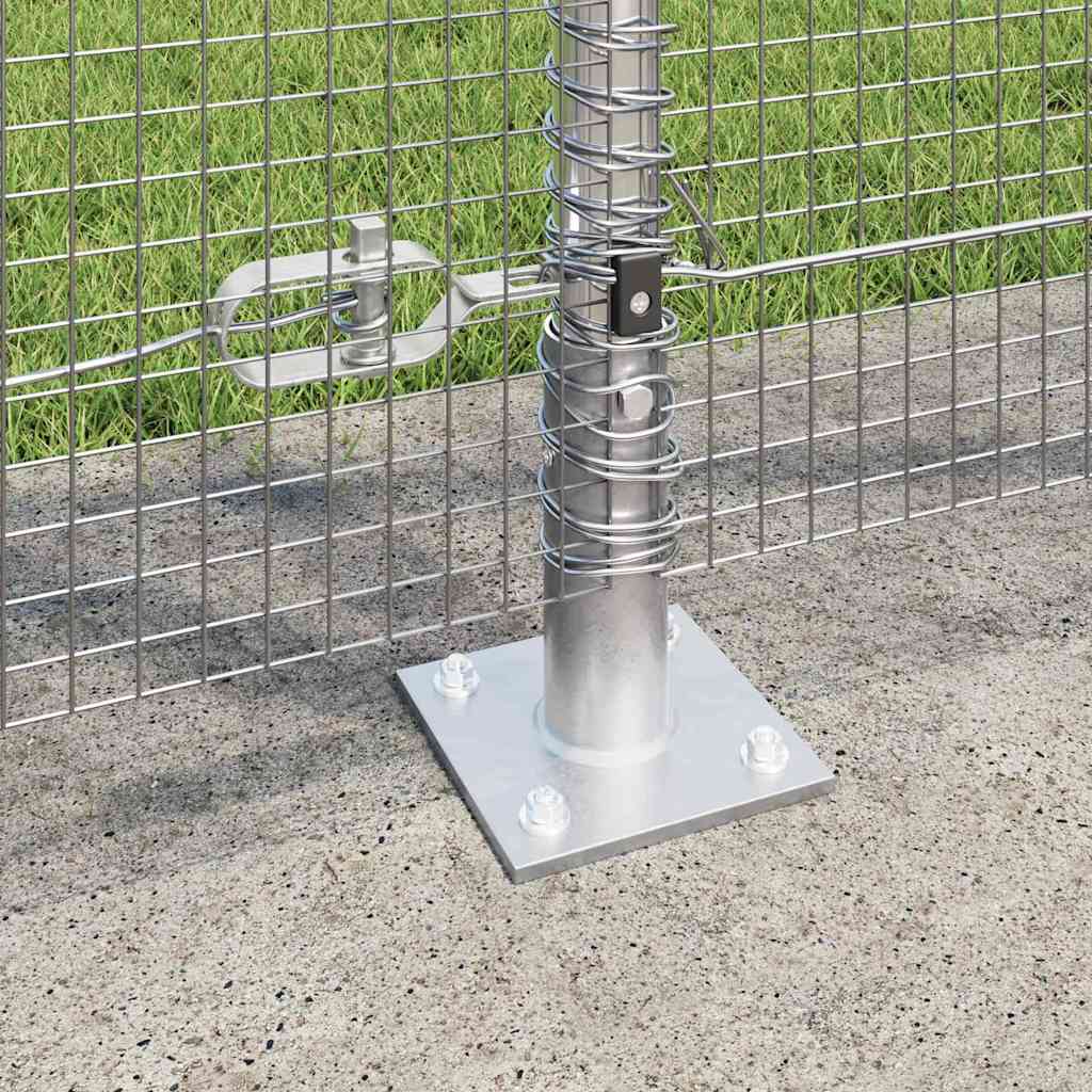 vidaXL Zaunpfosten Silber 10 x 1,2 m (16 x 16 mm Netz) Stahl