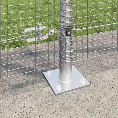 vidaXL Zaunpfosten Silber 10 x 1,2 m (16 x 16 mm Netz) Stahl